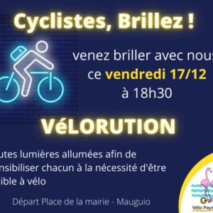 Cyclistes, Brillez! le 12 décembre 2021 à Mauguio